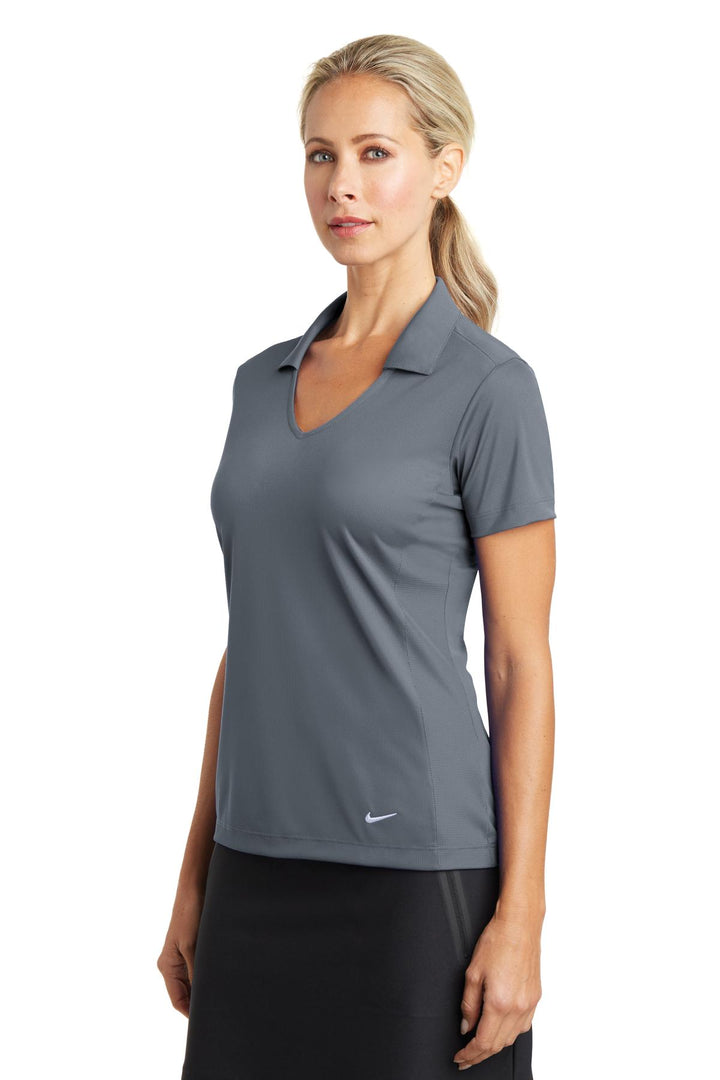 Cool Grey Nike Women's Dri-FIT Vertical Mesh Polo. 637165