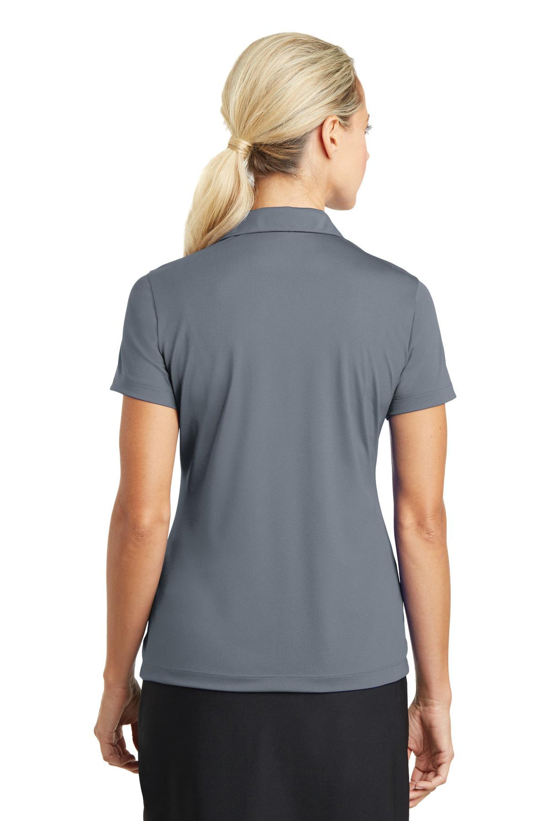 Cool Grey Nike Women's Dri-FIT Vertical Mesh Polo. 637165