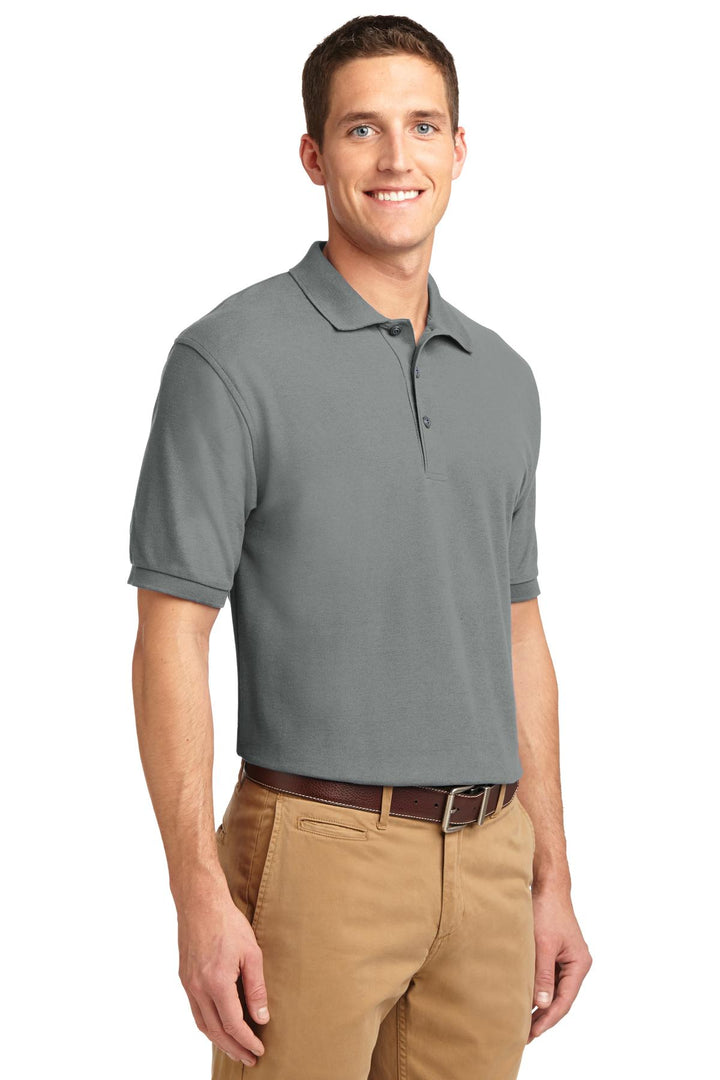 Cool Grey Port Authority Silk Touch Polo K500