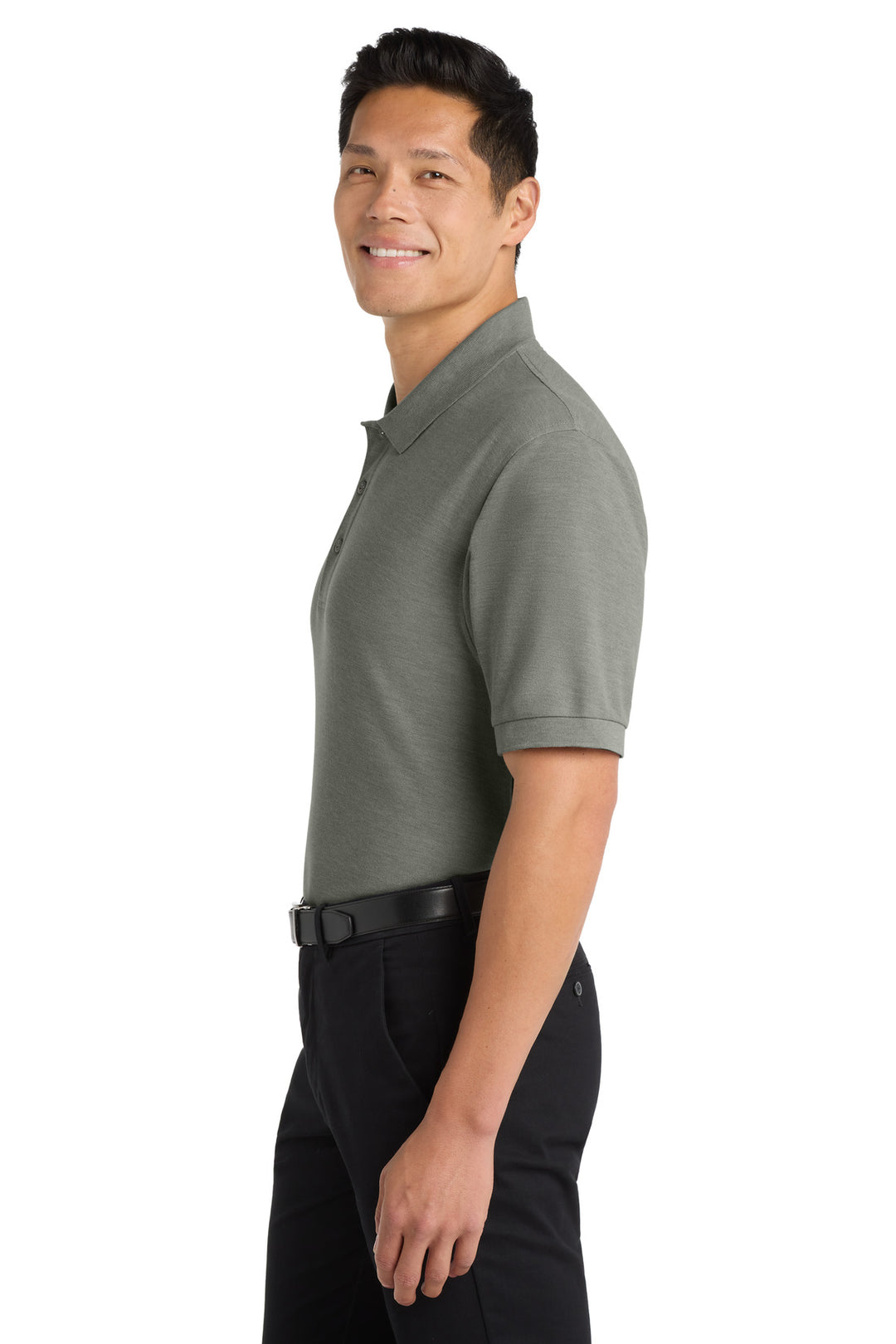 Cool Grey Port Authority Silk Touch Polo K500