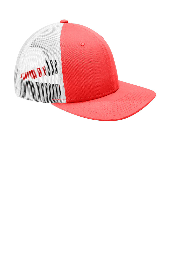 Coral/White New Era Snapback Low Profile Trucker Cap NE207