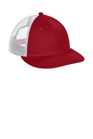 Coral/White New Era Snapback Low Profile Trucker Cap NE207