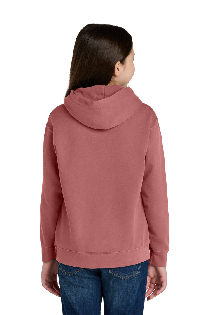 Crimson Comfort Colors Youth Lightweight Hooded Sweatshirt 1467Y
