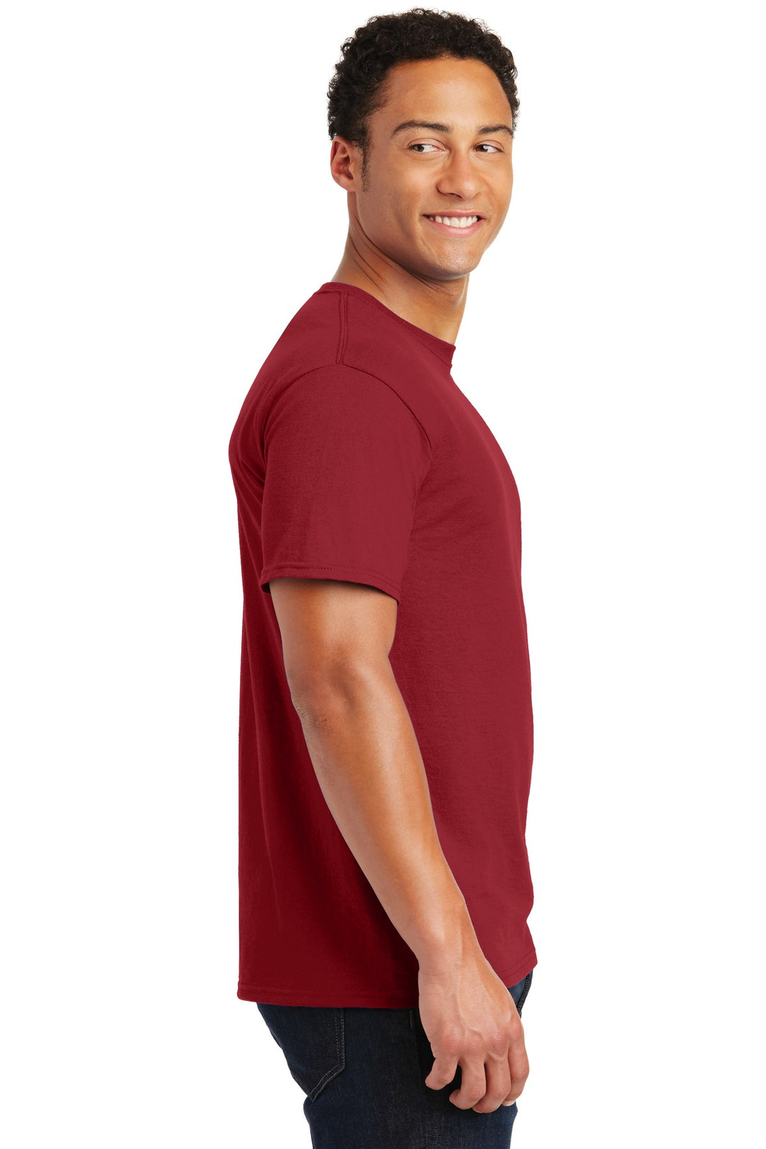 Crimson Jerzees - Dri-Power 50/50 Cotton/Poly T-Shirt. 29M