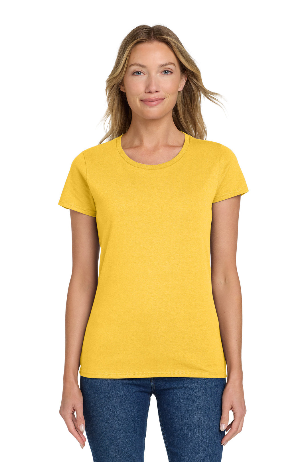 Daisy Gildan Women's Heavy Cotton 100% Cotton T-Shirt. 5000L