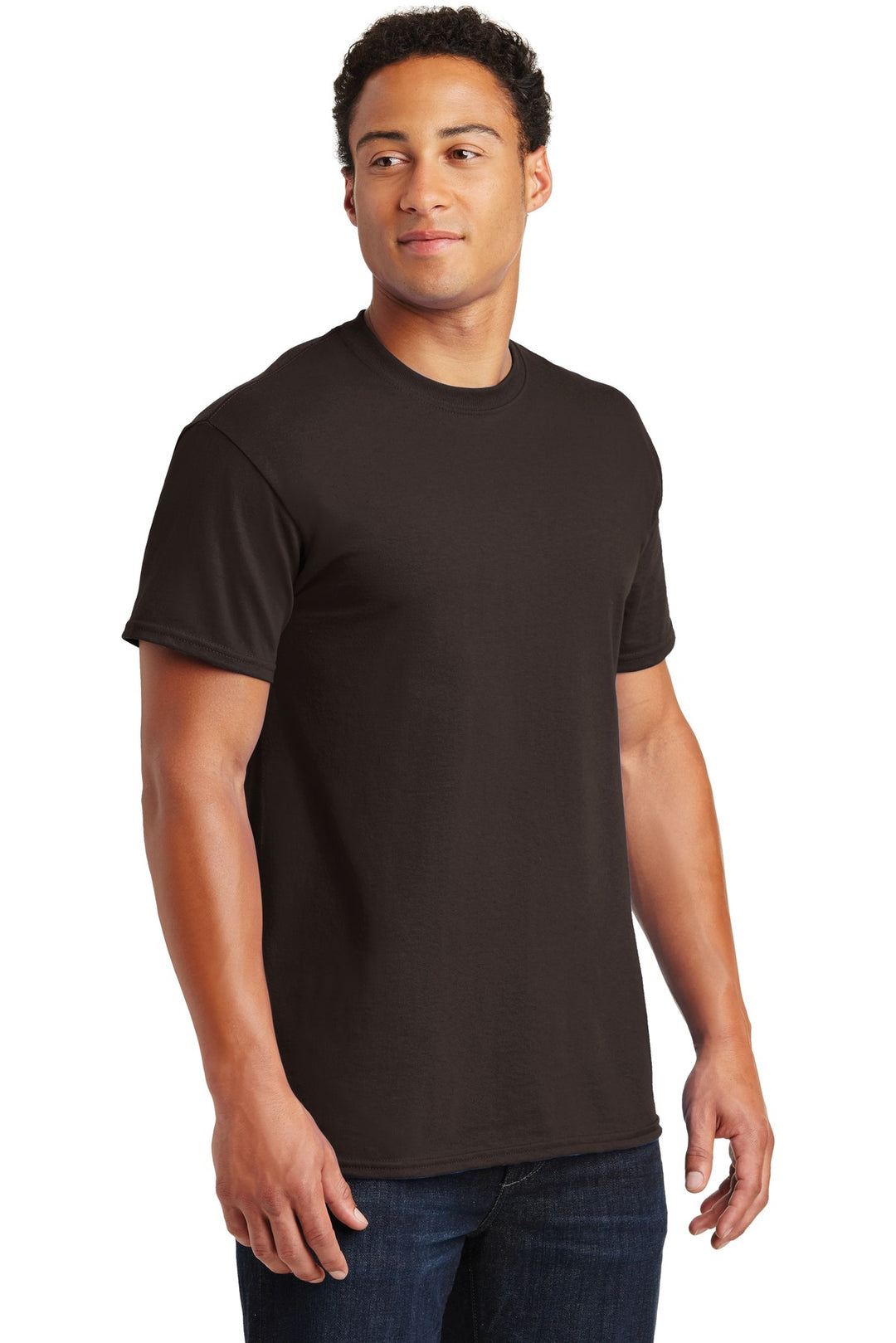 Dark Chocolate Gildan - Ultra Cotton 100% US Cotton T-Shirt. 2000