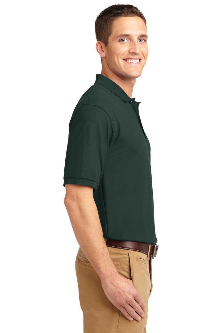 Dark Green Port Authority Silk Touch Polo K500