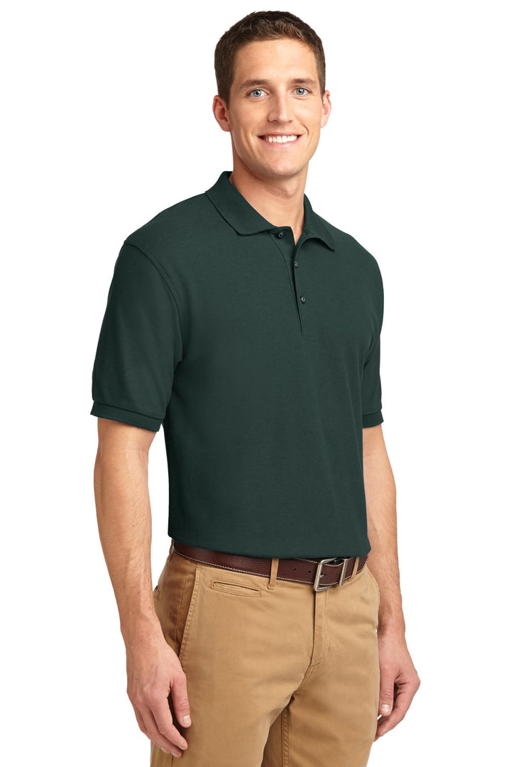 Dark Green Port Authority Silk Touch Polo K500