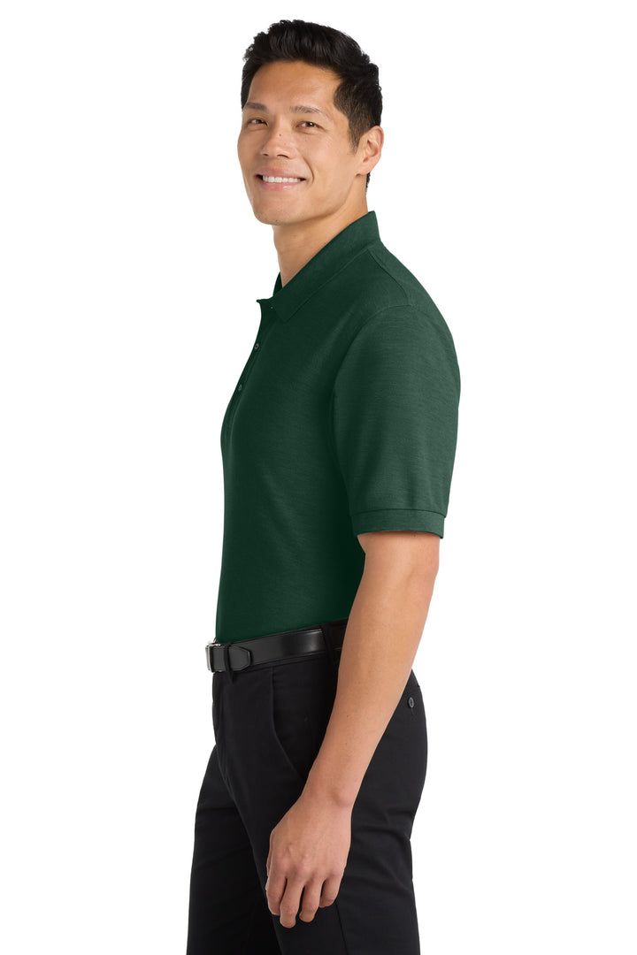 Dark Green Port Authority Silk Touch Polo K500