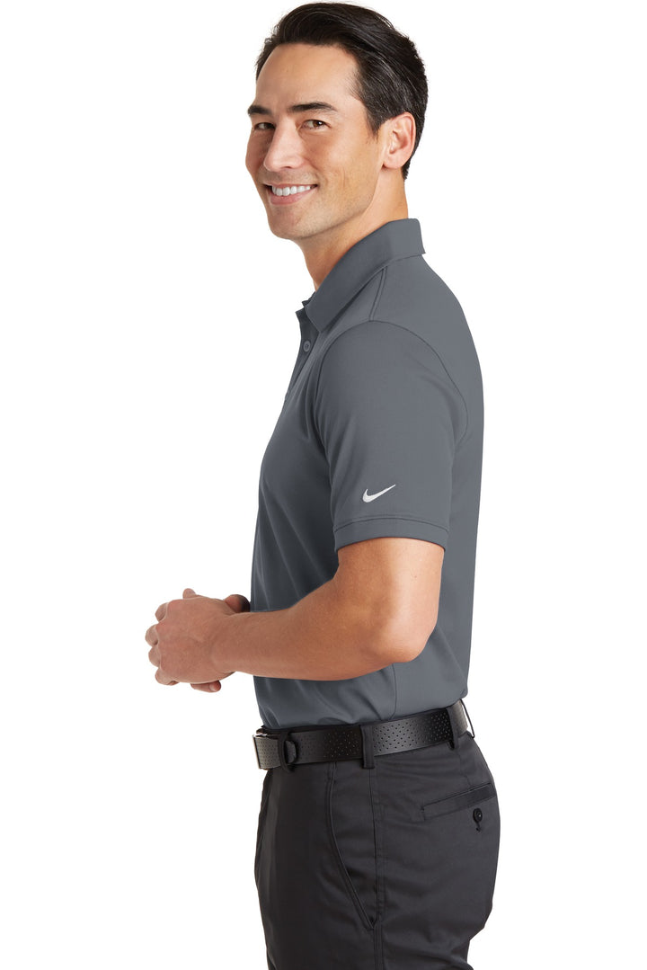 Dark Grey Nike Dri-FIT Solid Icon Pique Modern Fit Polo. 746099