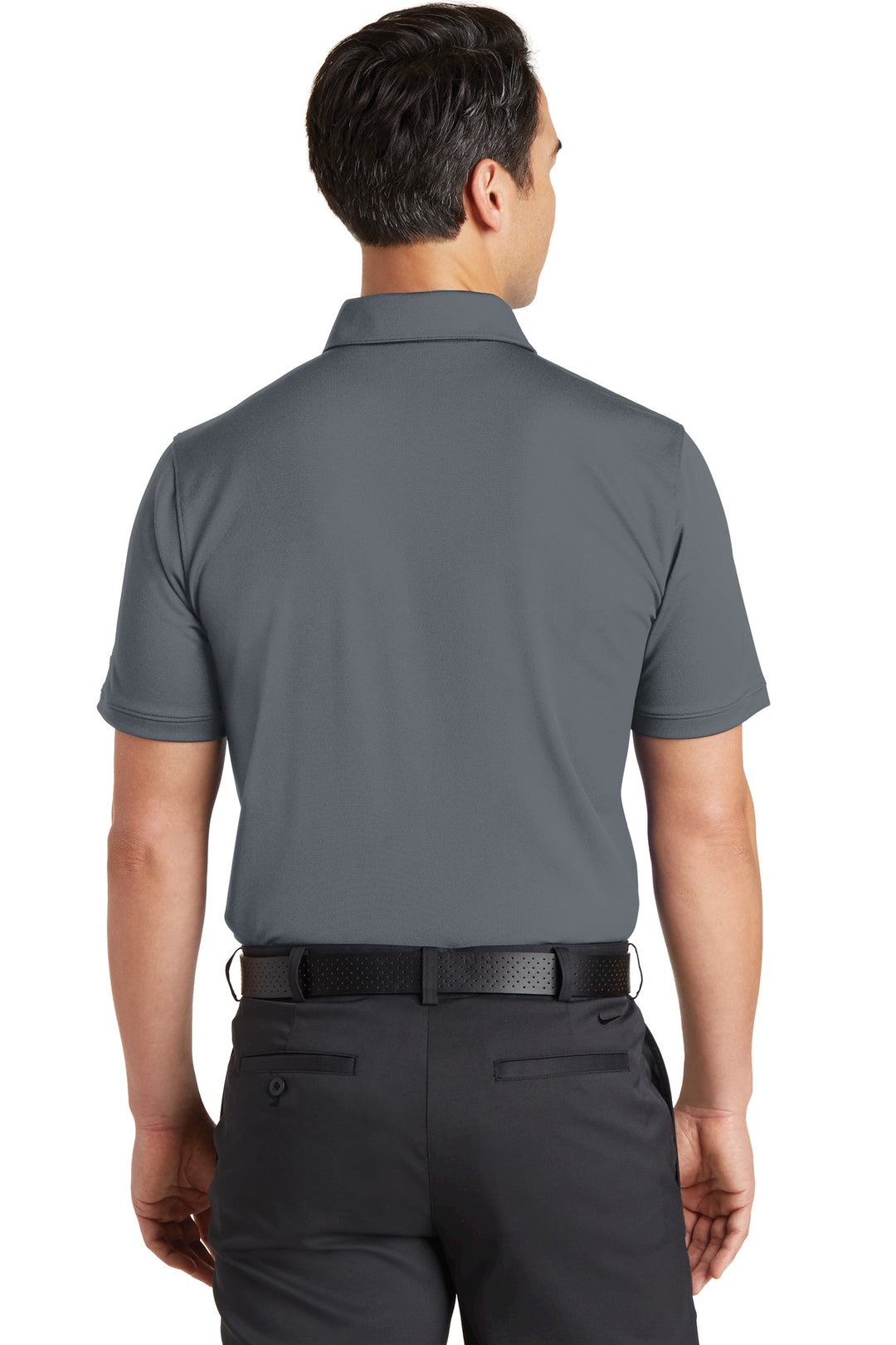 Dark Grey Nike Dri-FIT Solid Icon Pique Modern Fit Polo. 746099