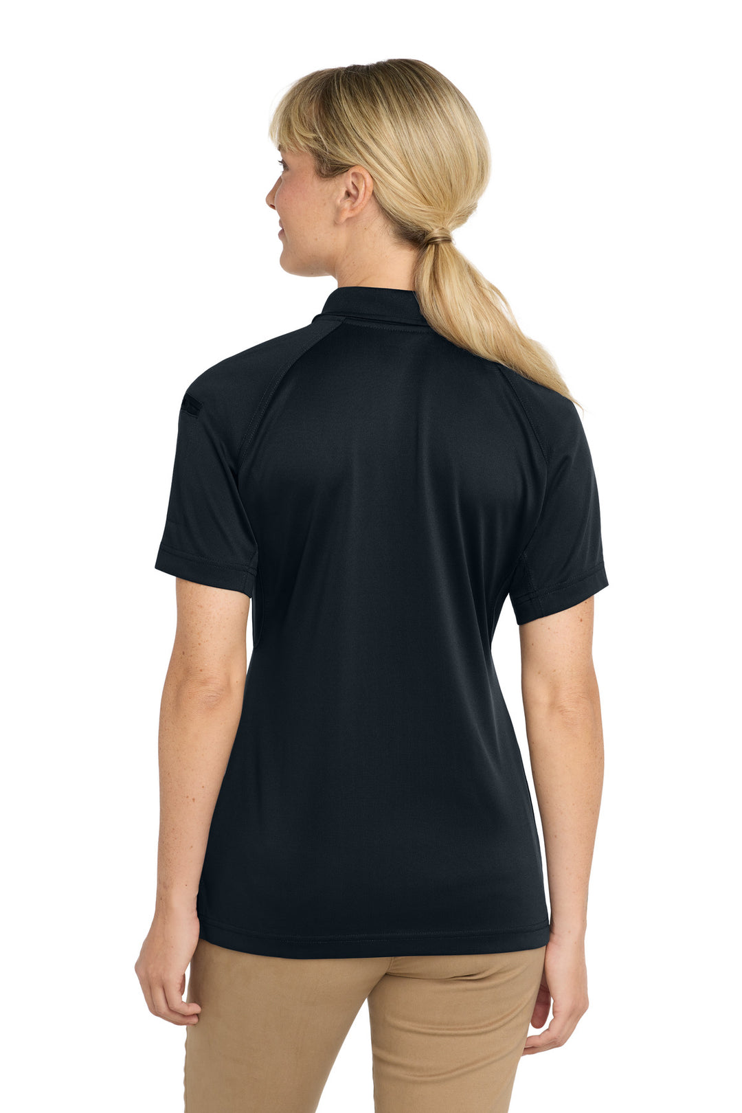 Dark Navy CornerStone Women's Select Snag-Proof Tactical Polo. CS411
