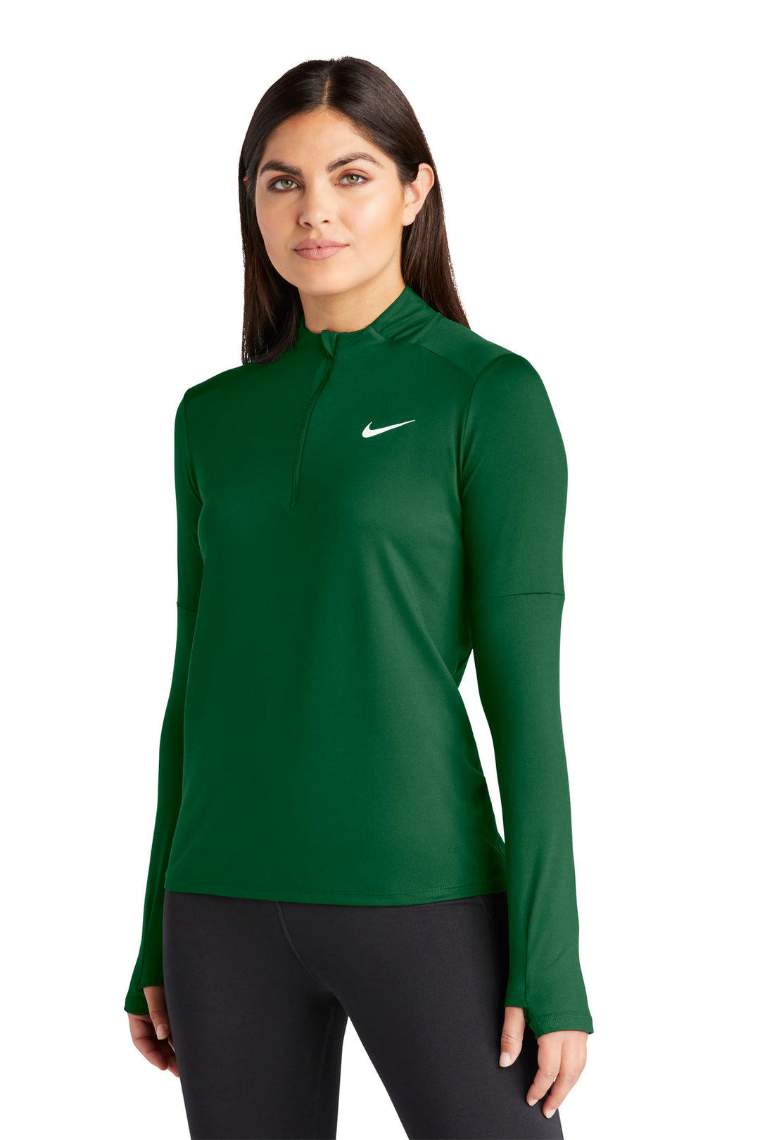 DarkGreen Nike Women's Dri-FIT Element 1/2-Zip Top NKDH4951