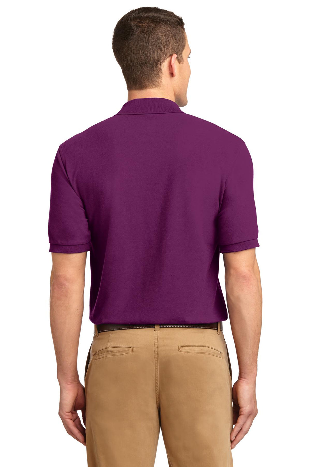 Deep Berry Port Authority Silk Touch Polo K500