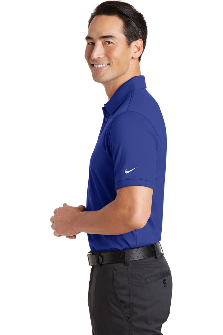 Deep Royal Blu Nike Dri-FIT Solid Icon Pique Modern Fit Polo. 746099