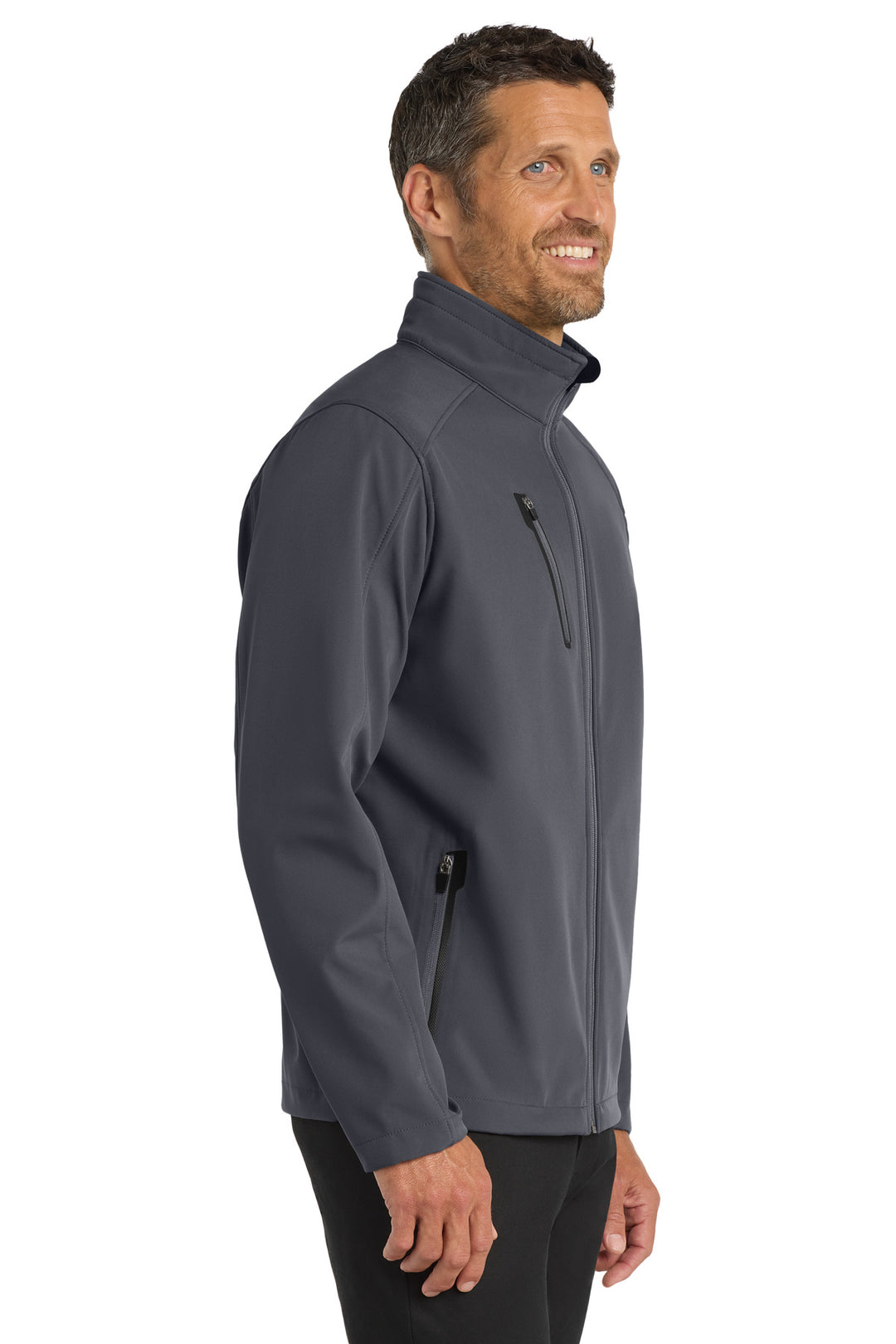 Deep Smoke Port Authority Welded Soft Shell Jacket. J324