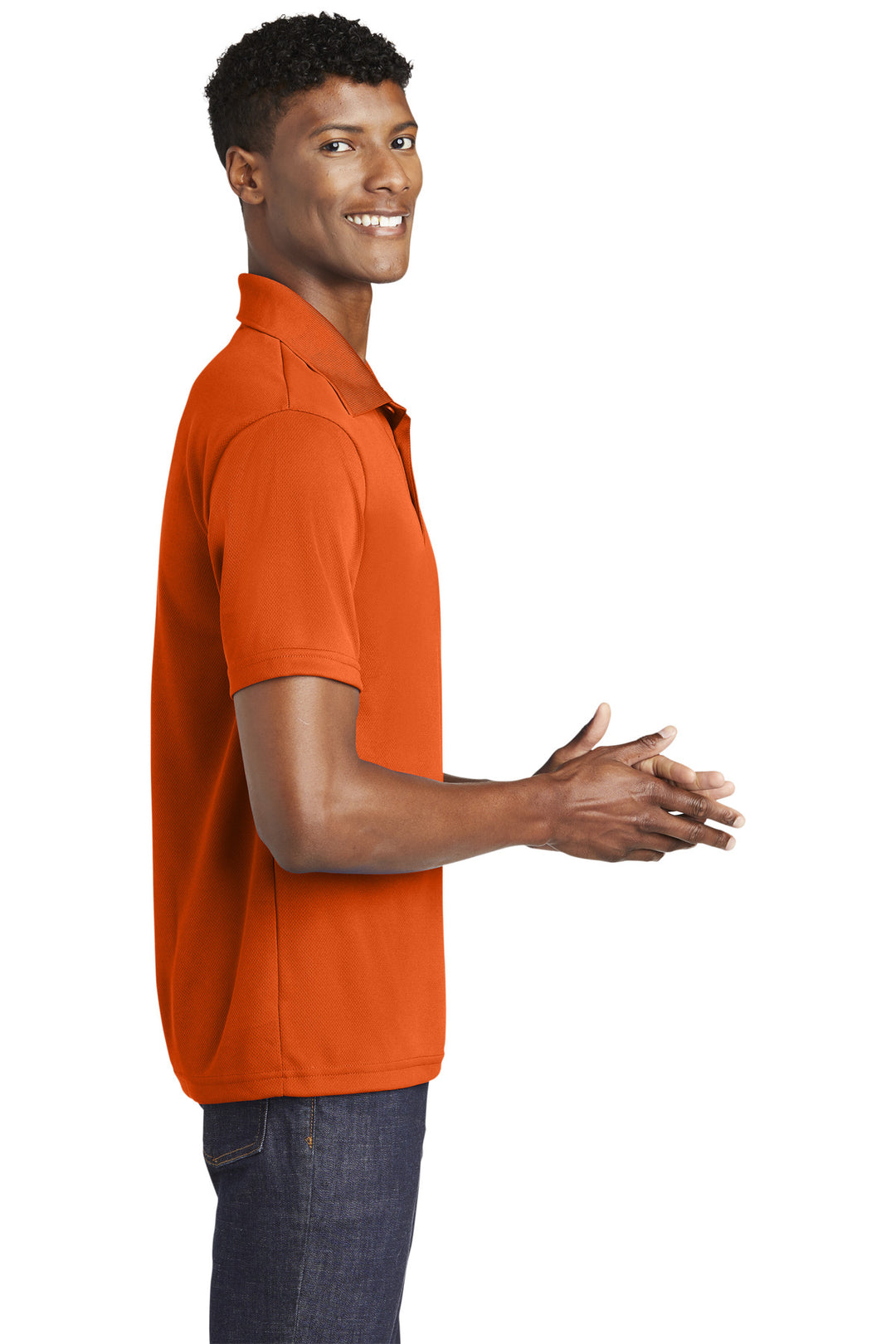 DeepOrange Sport-Tek PosiCharge RacerMesh Polo. ST640