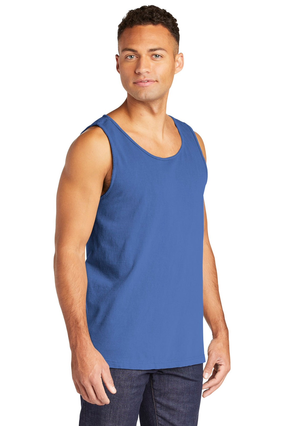 Flo Blue COMFORT COLORS Heavyweight Ring Spun Tank Top. 9360