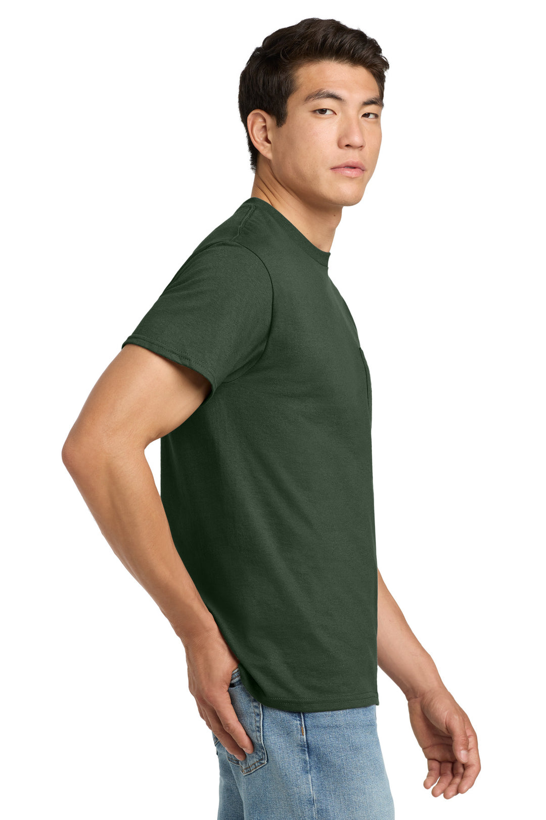 FOREST Gildan - Ultra Cotton 100% US Cotton T-Shirt with Pocket. 2300