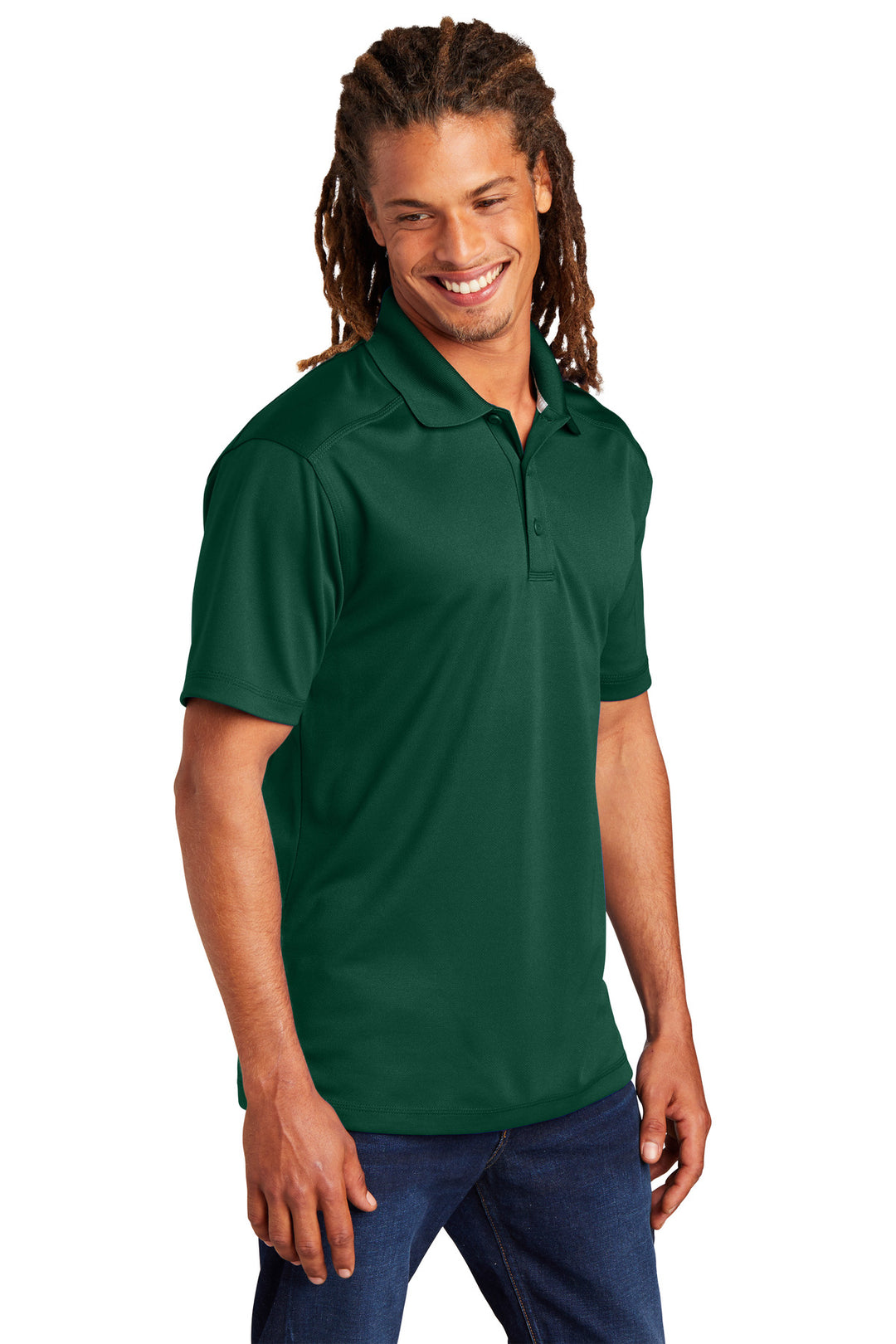 Forest Green Sport-Tek PosiCharge Micro-Mesh Polo. ST680