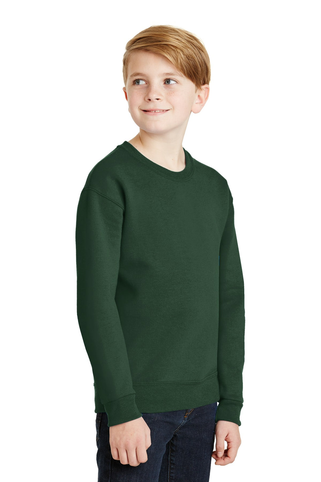 ForestGrn Jerzees - Youth NuBlend Crewneck Sweatshirt. 562B
