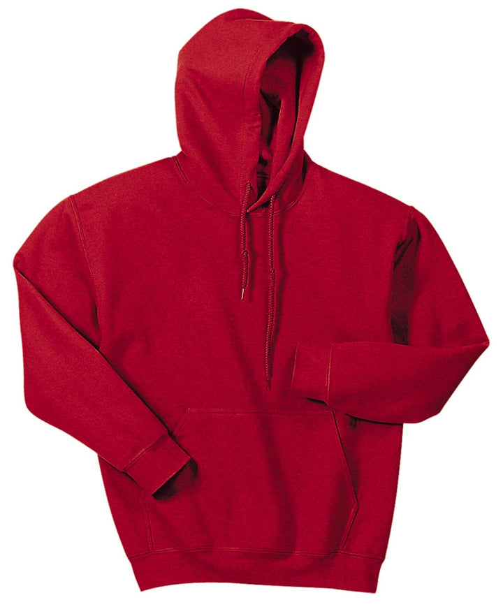 Front View of Antqu Chry Red Gildan - Heavy Blend Hooded Sweatshirt. 18500