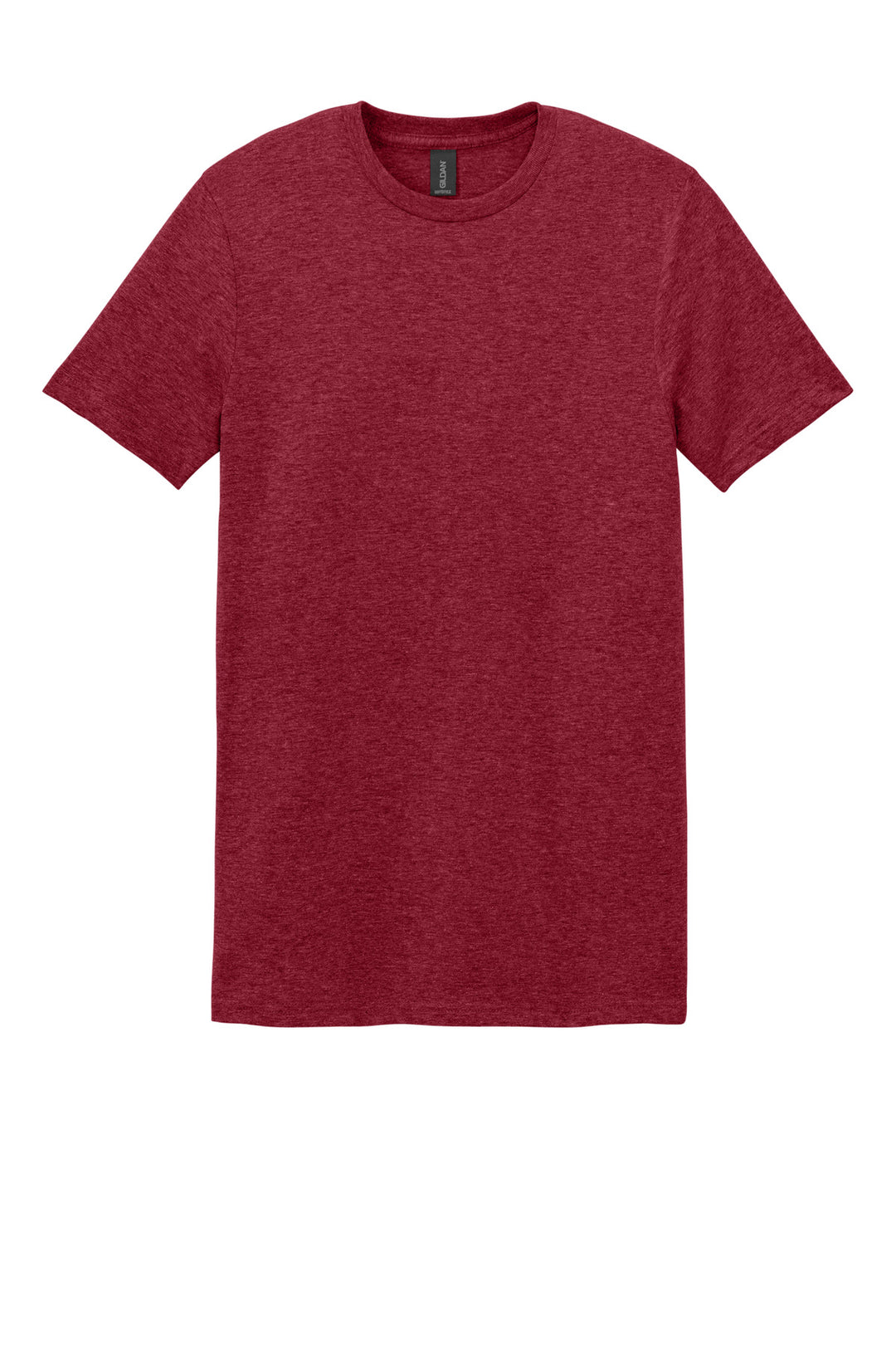 Front View of Antqu Chry Red Gildan Softstyle T-Shirt. 64000