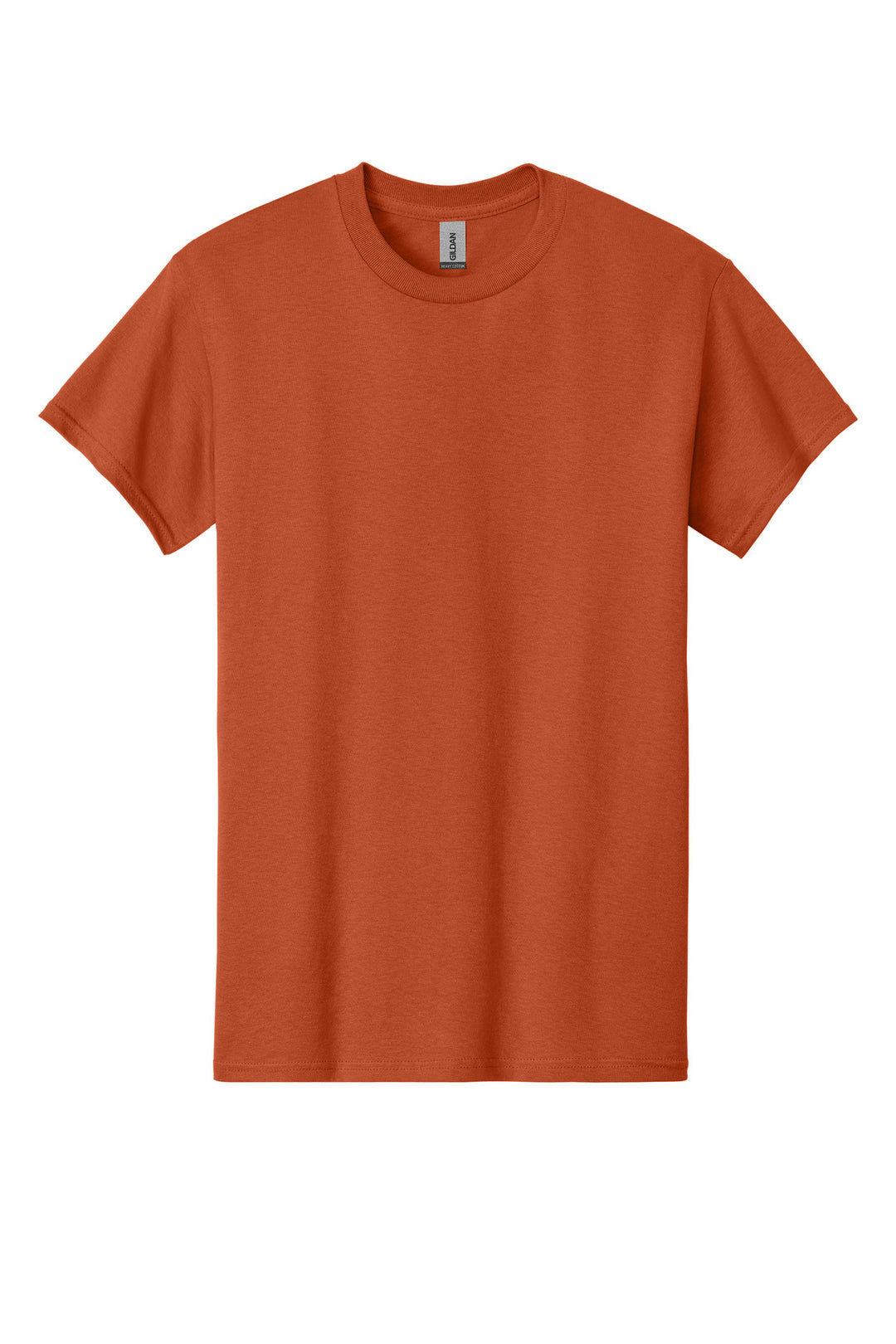Front View of Antqu Orange Gildan - Heavy Cotton 100% Cotton T-Shirt. 5000