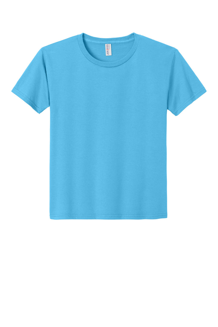 Front View of AquaticBl Jerzees Classics Youth Cotton T-Shirt 363Y