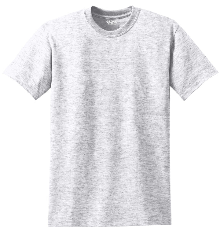 Front View of Ash Gildan DryBlend 50 Cotton/50 Poly T-Shirt. 8000