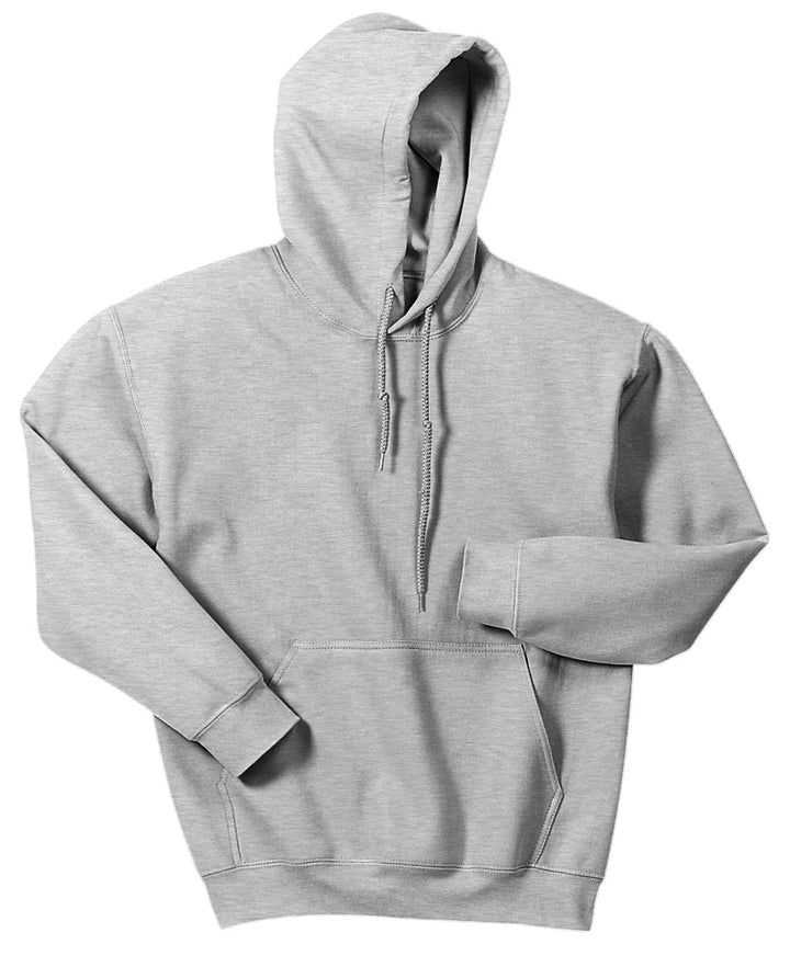 Front View of Ash Gildan - Heavy Blend Hooded Sweatshirt. 18500