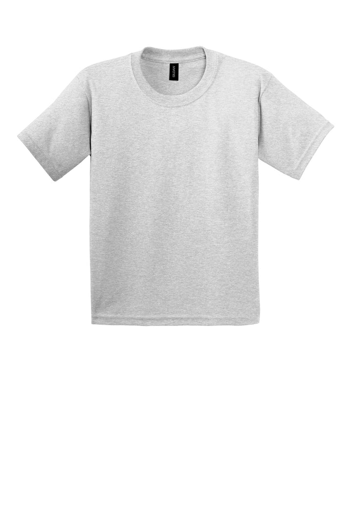 Front View of Ash Gildan - Youth Ultra Cotton 100% US Cotton T-Shirt. 2000B