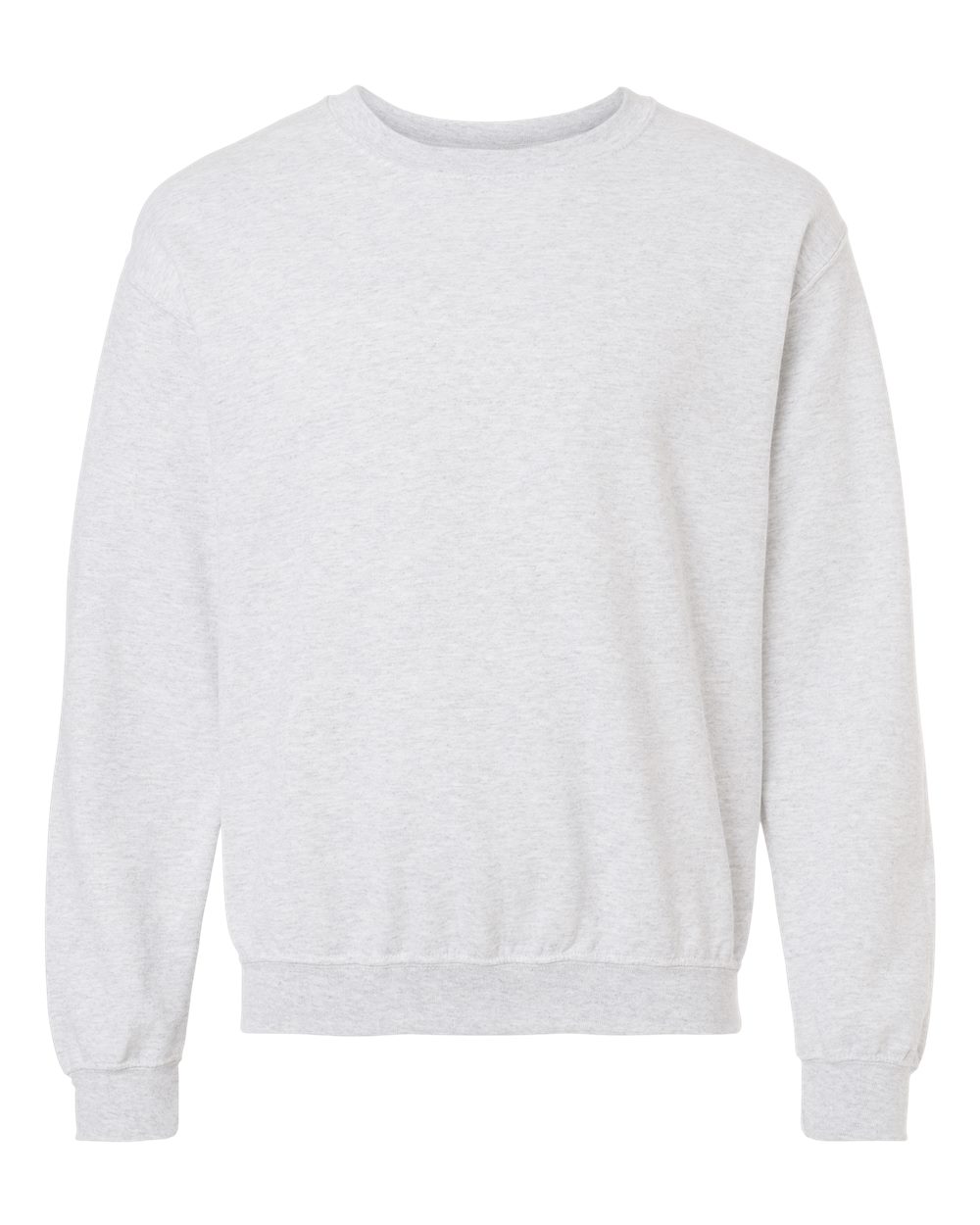 Front View of Ash Heavy Blend™ Crewneck Sweatshirt - 18000
