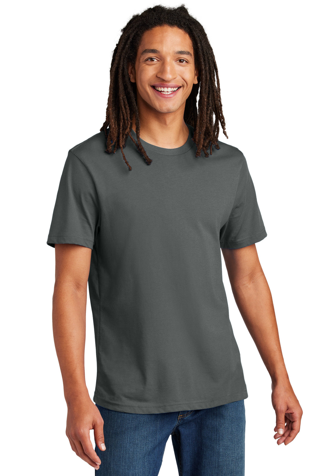 Front View of AshGrey Allmade Unisex Heavyweight Recycled Cotton Tee AL3000