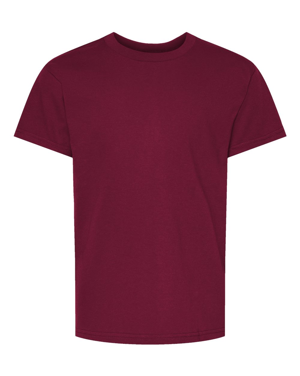Front View of Athletic Cardinal Essential-T Youth T-Shirt - 5480