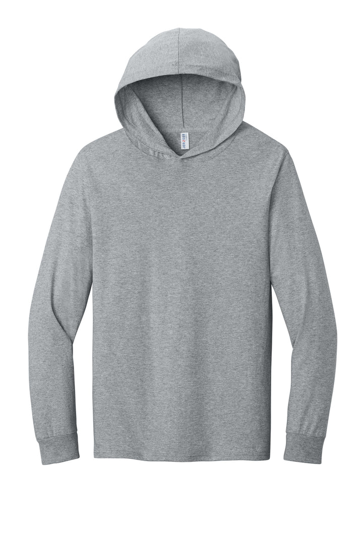 Front View of AthlHthr Jerzees Classics Unisex Cotton Long Sleeve Hooded T-Shirt 363LH