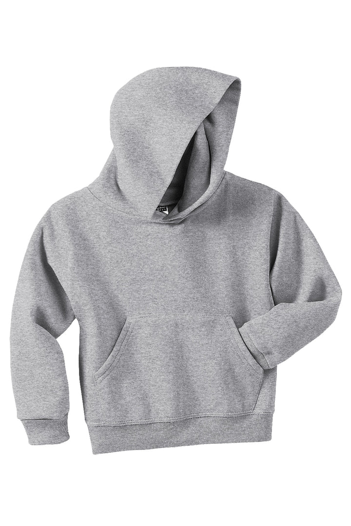 Front View of AthlHthr Jerzees - Youth NuBlend Pullover Hooded Sweatshirt. 996Y