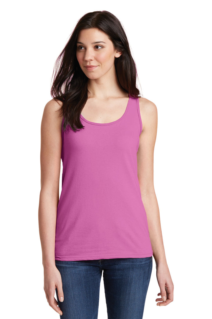 Front View of Azalea Gildan Softstyle Junior Fit Tank Top. 64200L