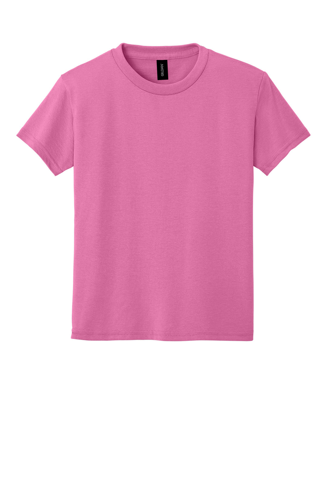 Front View of Azalea Gildan Youth DryBlend 50 Cotton/50 Poly T-Shirt. 8000B