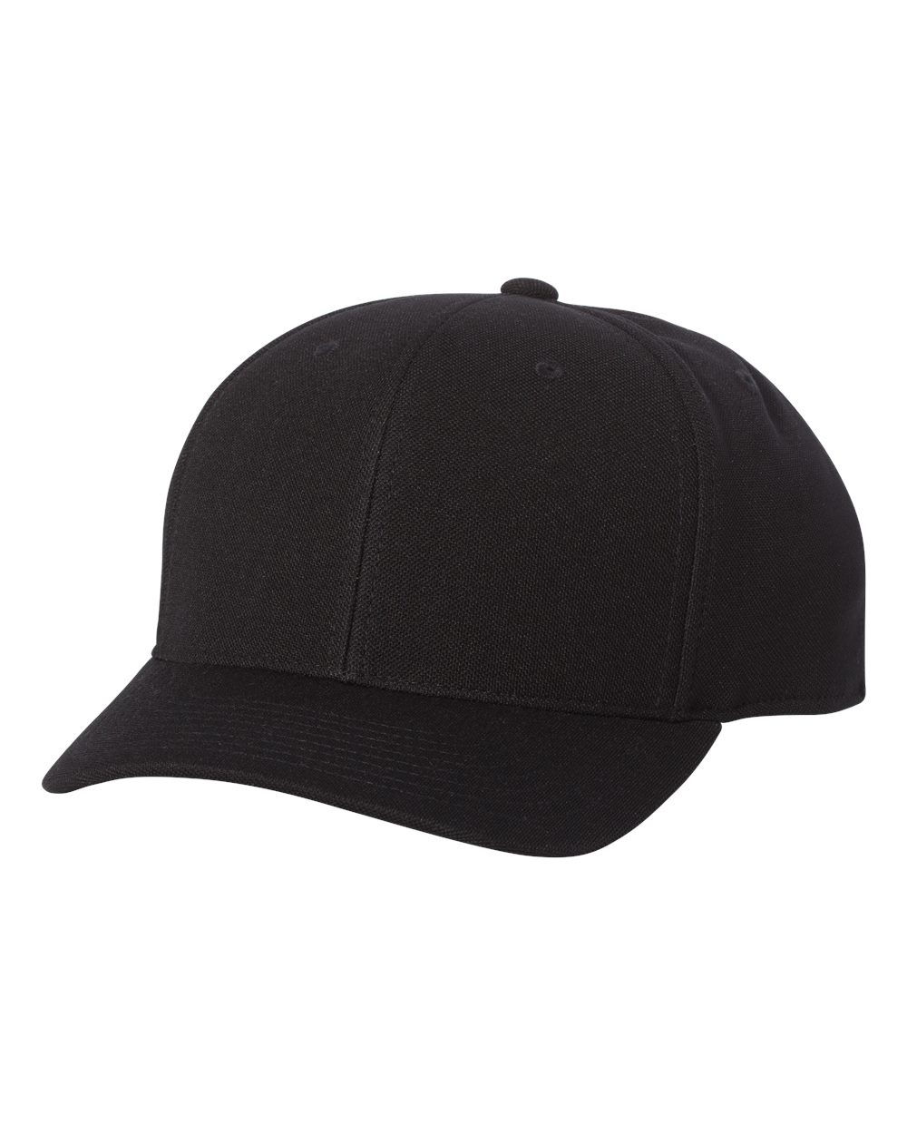 Front View of Black 110® Cool & Dry Mini-Piqué Cap - 110P