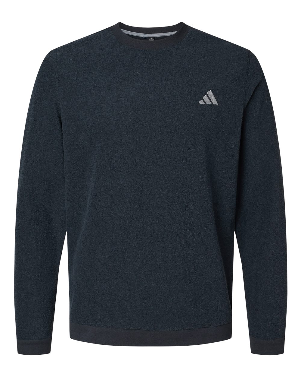 Front View of Black Crewneck Sweatshirt - A586