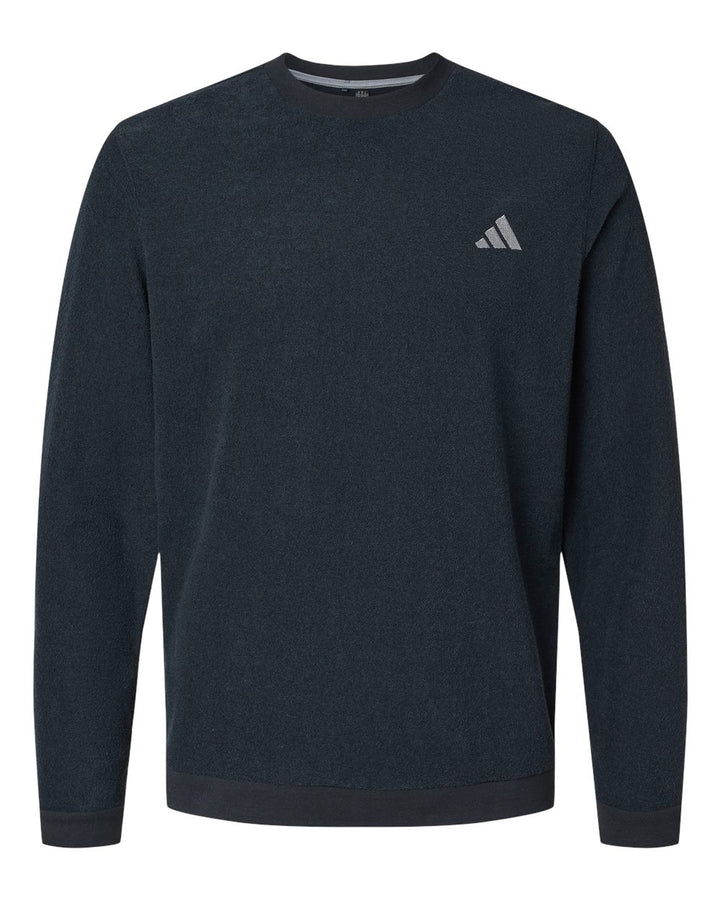 Front View of Black Crewneck Sweatshirt - A586