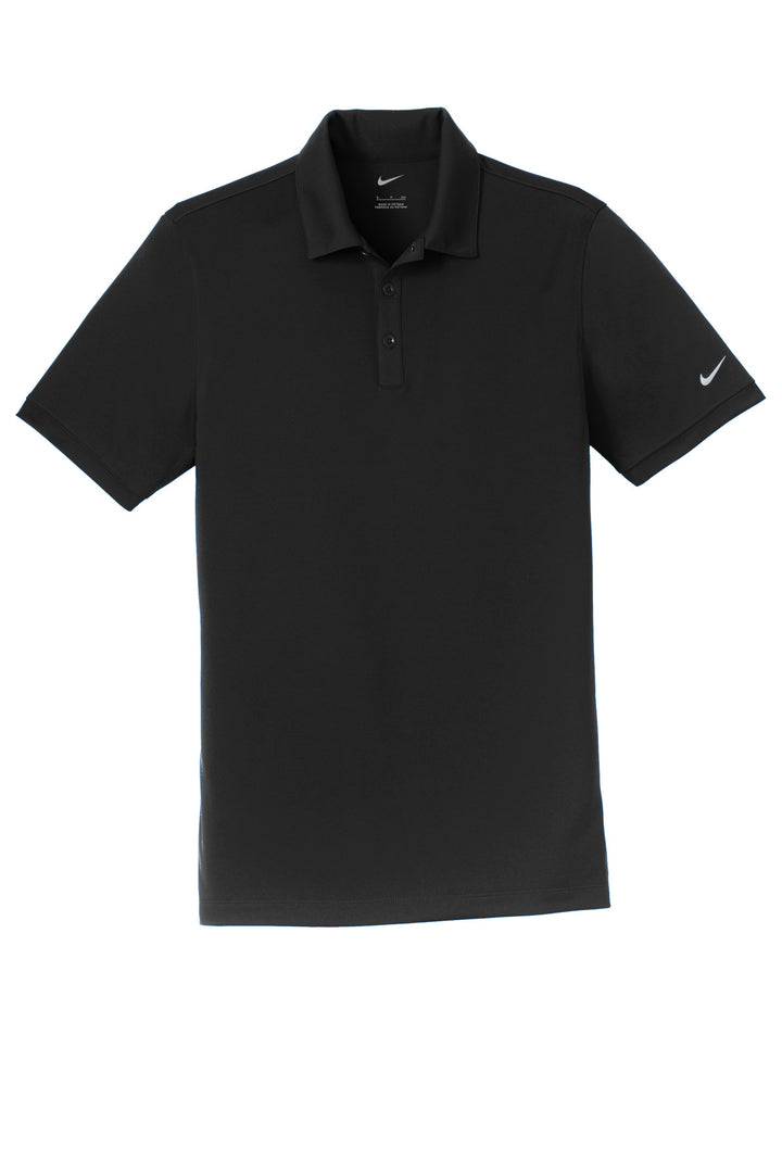 Front View of Black Nike Dri-FIT Players Modern Fit Polo. 799802