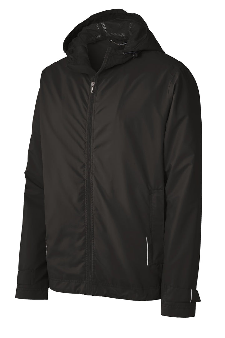 Front View of Black Port Authority Northwest Slicker. J7710