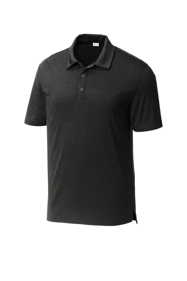 Front View of Black Sport-Tek PosiCharge Strive Polo ST530