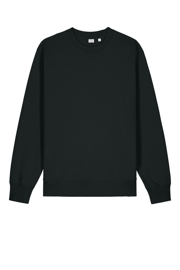 Front View of Black Stanley/Stella Unisex Changer 2.0 Crewneck Sweatshirt SXU004