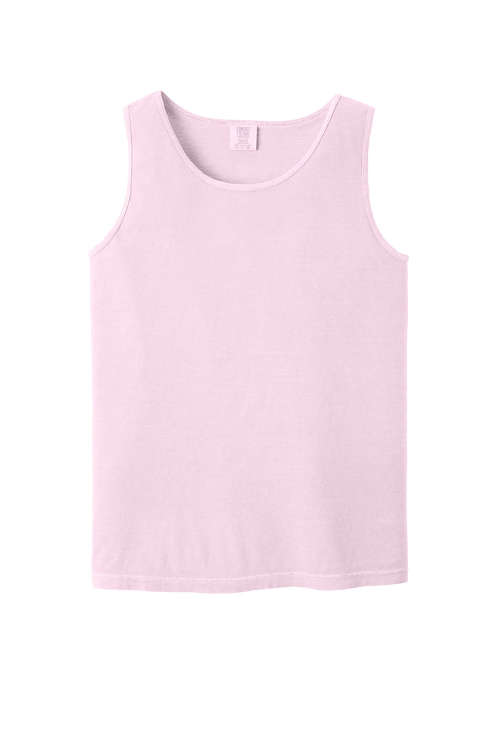 Front View of Blossom COMFORT COLORS Heavyweight Ring Spun Tank Top. 9360