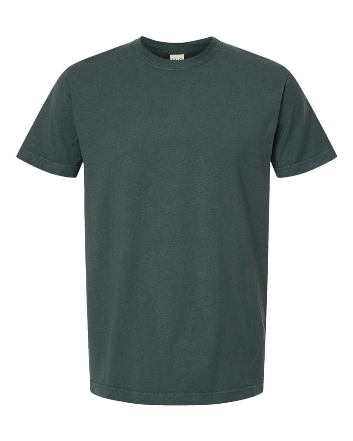 Front View of Blue Spruce Vintage Garment-Dyed T-Shirt - 6500M
