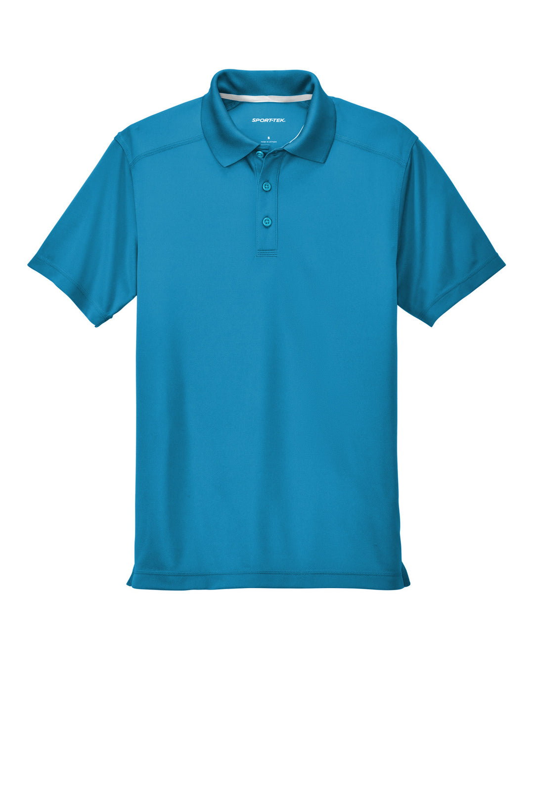 Front View of Blue Wake Sport-Tek PosiCharge Micro-Mesh Polo. ST680