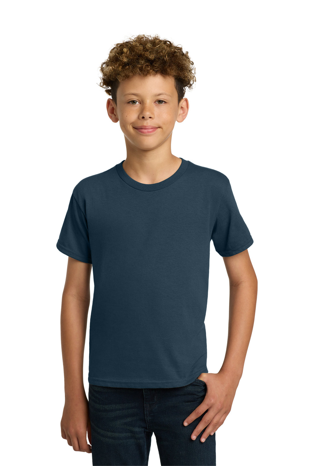 Front View of BlueDusk Gildan - Youth Heavy Cotton 100% Cotton T-Shirt. 5000B